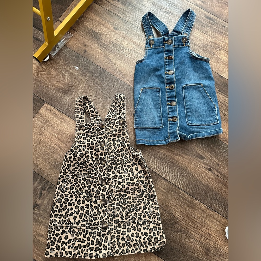 2 overall dresses